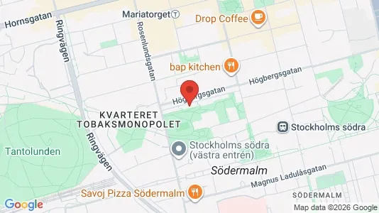 Lägenheter att hyra i Södermalm - kort over placeringen