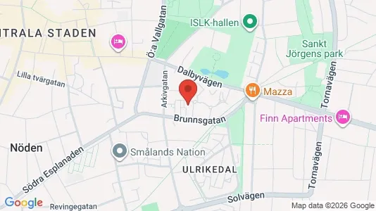 Lägenheter att hyra i Lund - kort over placeringen