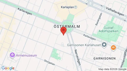 Lägenheter att hyra i Östermalm - kort over placeringen