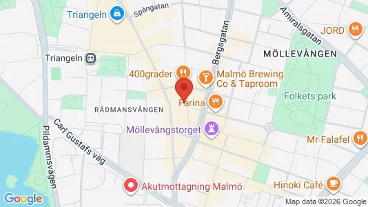 Lägenheter att hyra i Malmö Centrum - kort over placeringen
