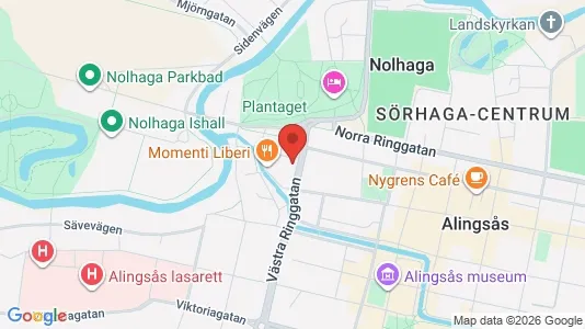 Lägenheter att hyra i Alingsås - kort over placeringen