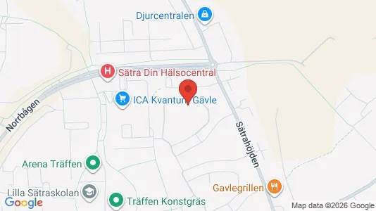 Lägenheter att hyra i Gävle - kort over placeringen