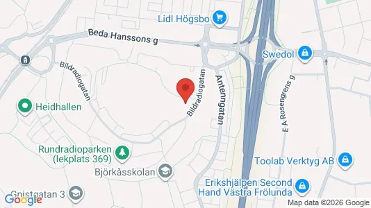 Lägenheter att hyra i Askim-Frölunda-Högsbo - kort over placeringen
