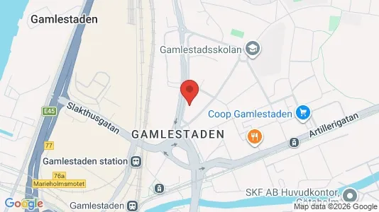 Lägenheter att hyra i Göteborg Östra - kort over placeringen