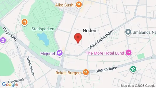 Lägenheter att hyra i Lund - kort over placeringen