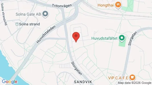 Lägenheter att hyra i Solna - kort over placeringen