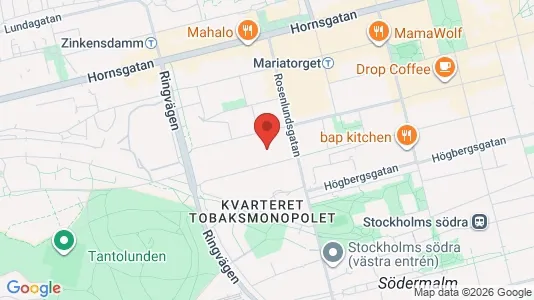 Lägenheter att hyra i Södermalm - kort over placeringen