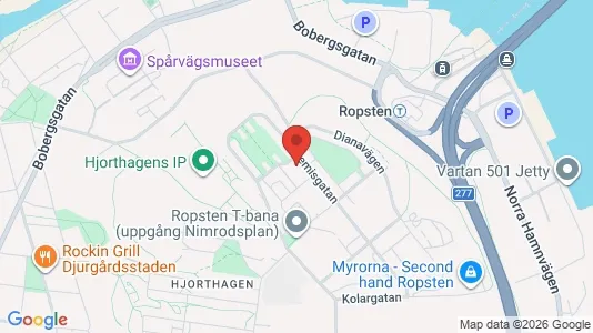 Lägenheter att hyra i Gärdet/Djurgården - kort over placeringen