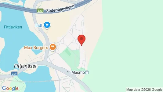 Lägenheter att hyra i Huddinge - kort over placeringen