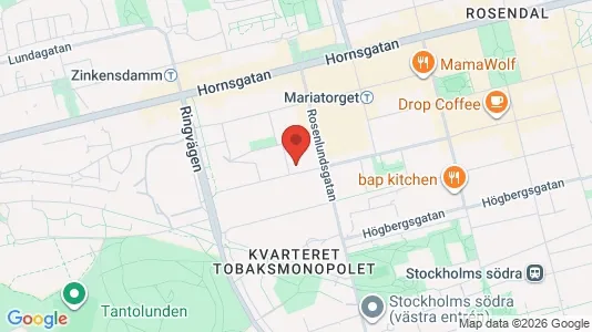 Lägenheter att hyra i Södermalm - kort over placeringen