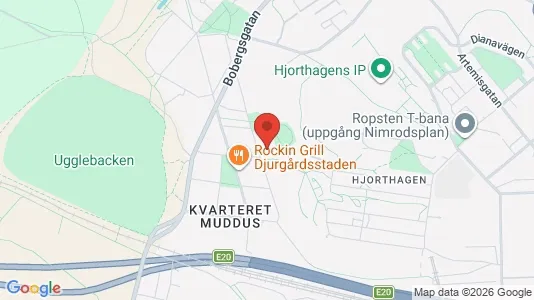 Lägenheter att hyra i Gärdet/Djurgården - kort over placeringen