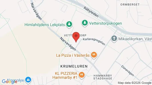 Lägenheter att hyra i Västerås - kort over placeringen