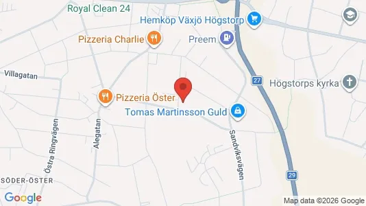 Lägenheter att hyra i Växjö - kort over placeringen