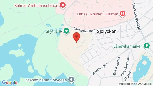 Lägenheter att hyra i Kalmar - kort over placeringen
