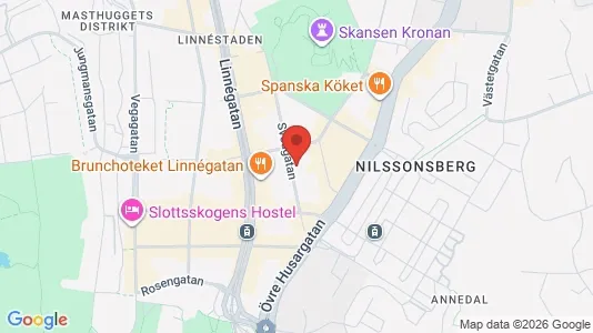 Lägenheter att hyra i Göteborg Centrum - kort over placeringen