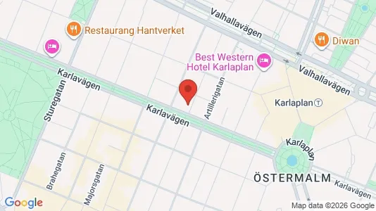 Lägenheter att hyra i Östermalm - kort over placeringen