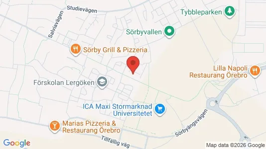 Lägenheter att hyra i Örebro - kort over placeringen