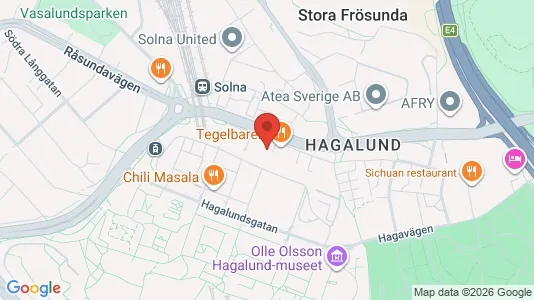 Lägenheter att hyra i Solna - kort over placeringen