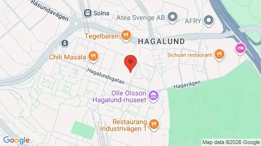 Lägenheter att hyra i Solna - kort over placeringen
