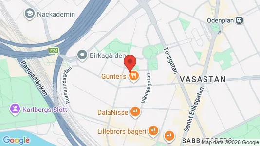 Lägenheter att hyra i Vasastan - kort over placeringen