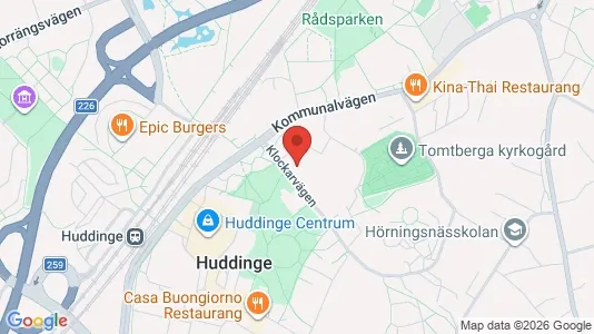 Lägenheter att hyra i Huddinge - kort over placeringen
