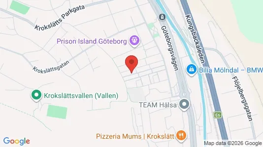 Lägenheter att hyra i Mölndal - kort over placeringen