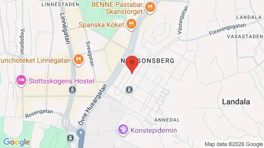 Lägenheter att hyra i Göteborg Centrum - kort over placeringen