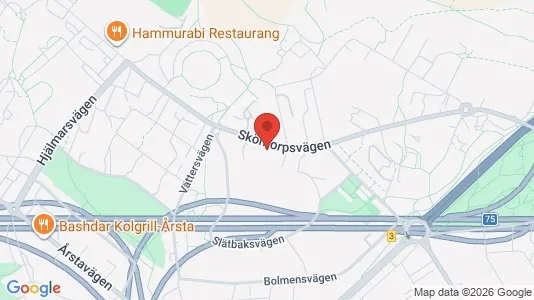 Lägenheter att hyra i Hammarbyhamnen - kort over placeringen