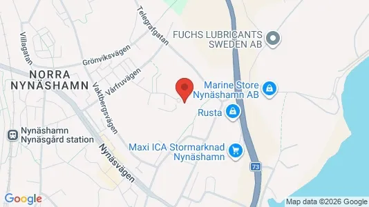 Lägenheter att hyra i Nynäshamn - kort over placeringen