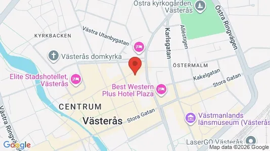 Lägenheter att hyra i Västerås - kort over placeringen