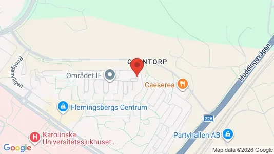 Lägenheter att hyra i Huddinge - kort over placeringen