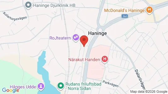 Lägenheter att hyra i Haninge - kort over placeringen
