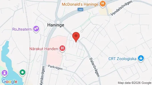 Lägenheter att hyra i Haninge - kort over placeringen