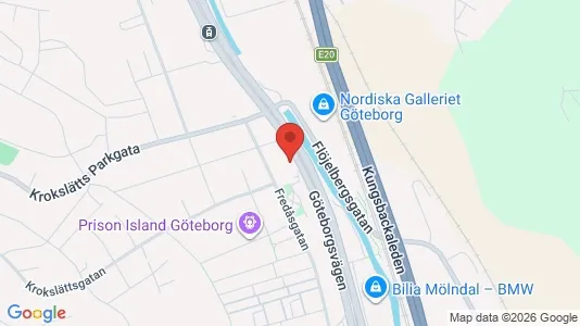 Lägenheter att hyra i Mölndal - kort over placeringen
