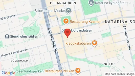 Lägenheter att hyra i Södermalm - kort over placeringen