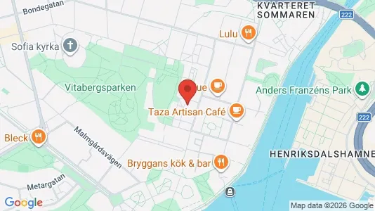 Lägenheter att hyra i Södermalm - kort over placeringen