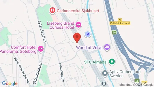 Lägenheter att hyra i Johanneberg - kort over placeringen
