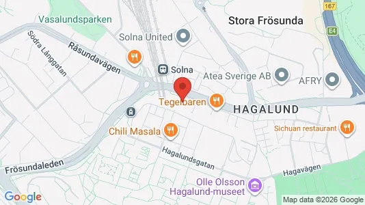 Lägenheter att hyra i Solna - kort over placeringen
