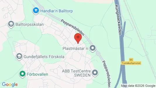 Lägenheter att hyra i Mölndal - kort over placeringen