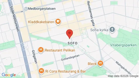 Lägenheter att hyra i Södermalm - kort over placeringen
