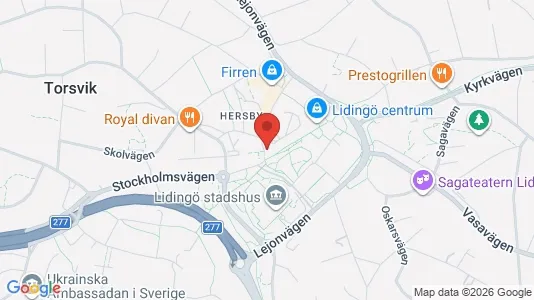 Lägenheter att hyra i Lidingö - kort over placeringen