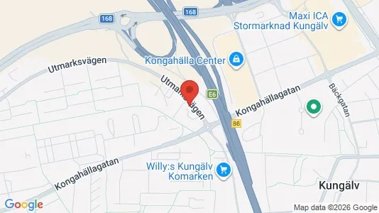 Lägenheter att hyra i Kungälv - kort over placeringen