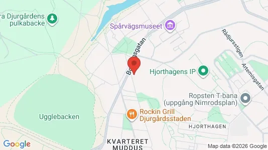 Lägenheter att hyra i Gärdet/Djurgården - kort over placeringen