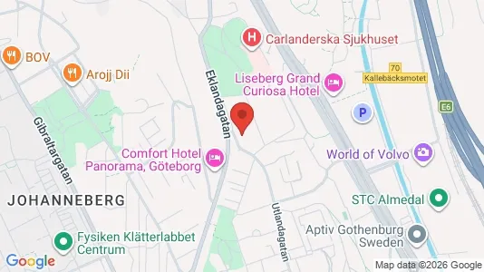 Lägenheter att hyra i Johanneberg - kort over placeringen