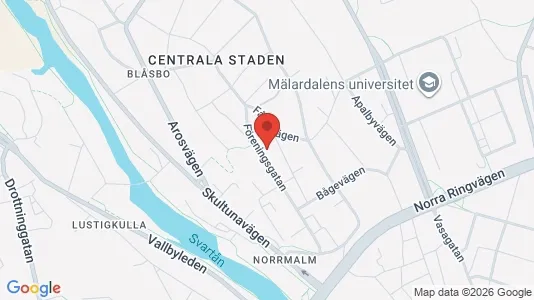 Lägenheter att hyra i Västerås - kort over placeringen