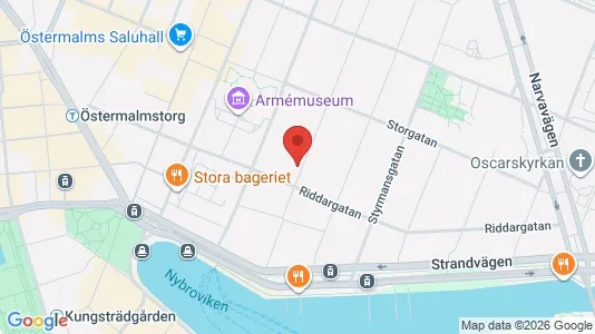 Lägenheter att hyra i Östermalm - kort over placeringen
