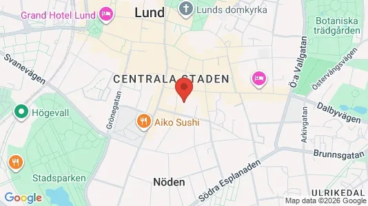 Lägenheter att hyra i Lund - kort over placeringen