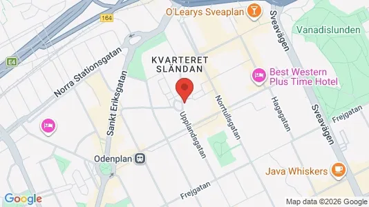 Lägenheter att hyra i Vasastan - kort over placeringen