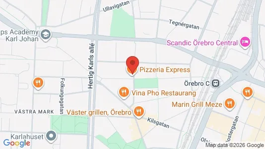 Lägenheter att hyra i Örebro - kort over placeringen