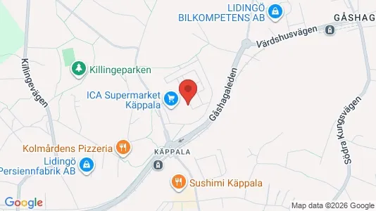 Lägenheter att hyra i Lidingö - kort over placeringen